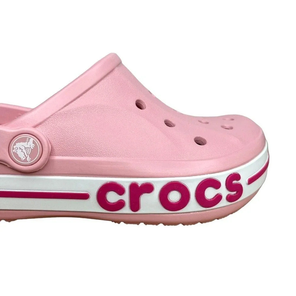 Crocs Bayaband Youth Big Girls Slip-on Clogs Size 1‎ (J1) Light Pink Sandals